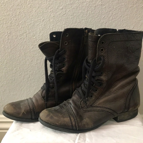Black Steve Madden combat boots - Picture 3 of 5